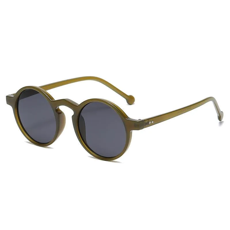 Chic UV Protection Sunglasses with Small Round Frames