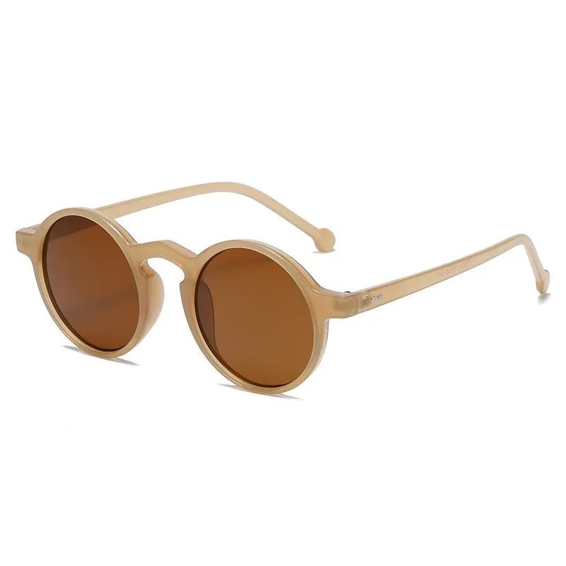 Chic UV Protection Sunglasses with Small Round Frames