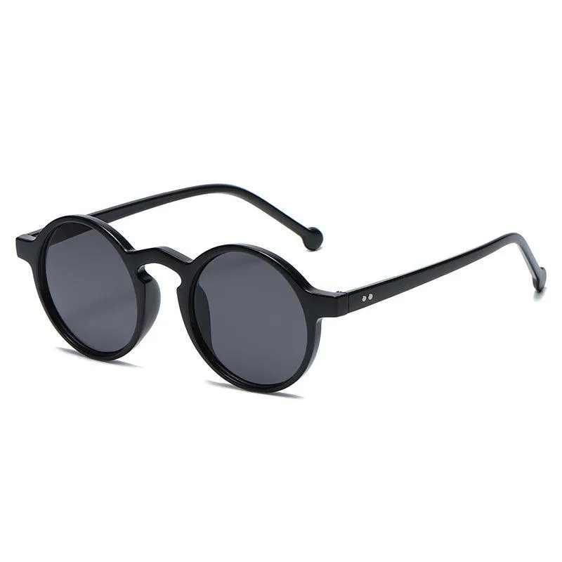 Chic UV Protection Sunglasses with Small Round Frames