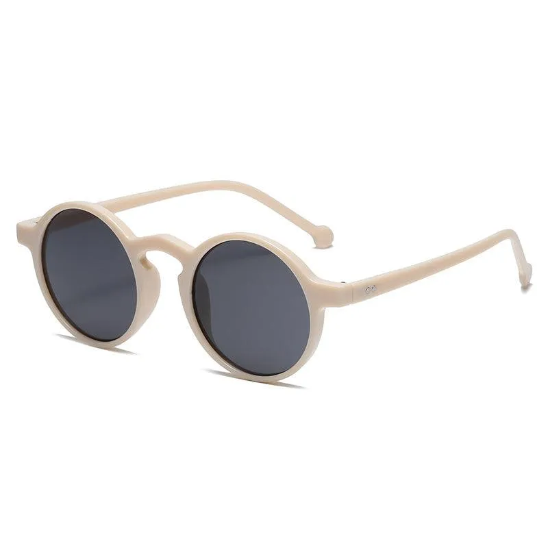 Chic UV Protection Sunglasses with Small Round Frames