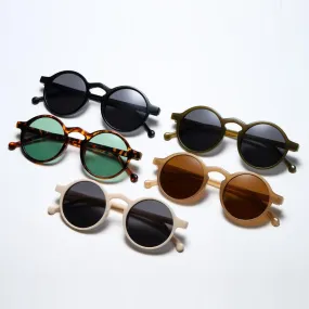 Chic UV Protection Sunglasses with Small Round Frames