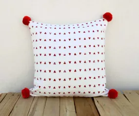 Christmas pillow cover, aztec print, cotton pillow case, geometrical, standard size 16X16 inches.