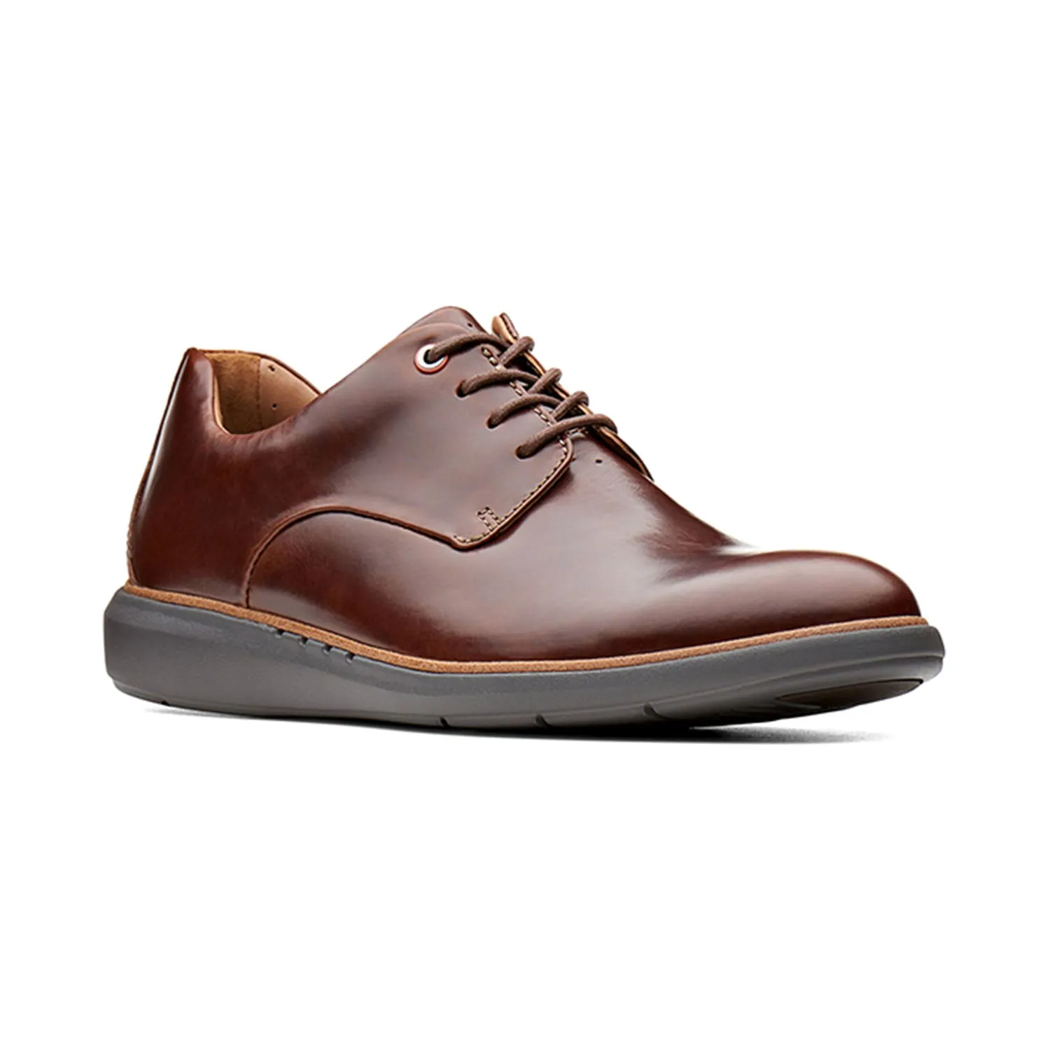 Clarks Un Voyage Plain Mens Shoes Rich Mahogany