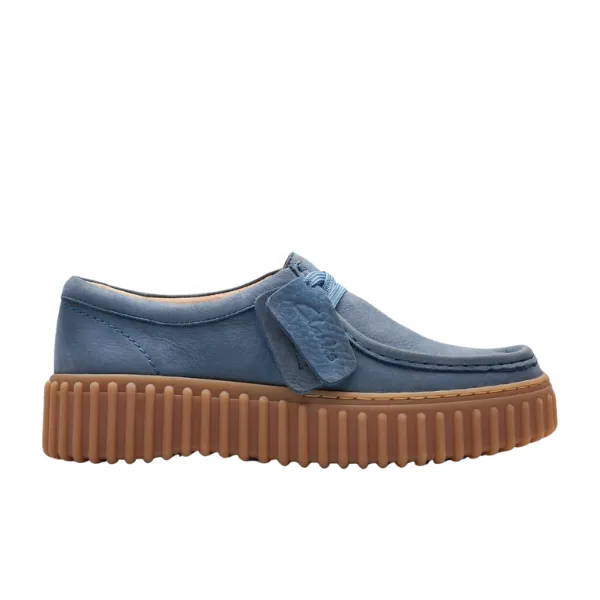 Clarks Women's Torhill Bee Shoe (Medium Width) Blue Suede