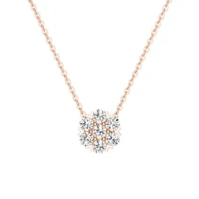 Classic Cluster Flower Moissanite Necklace