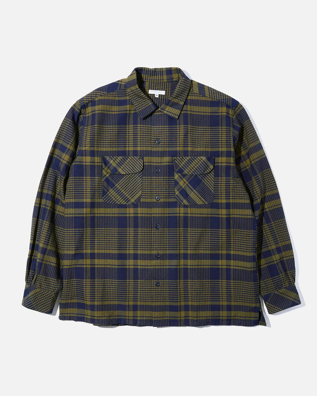 Classic Shirt - Navy/Olive Cotton Plaid