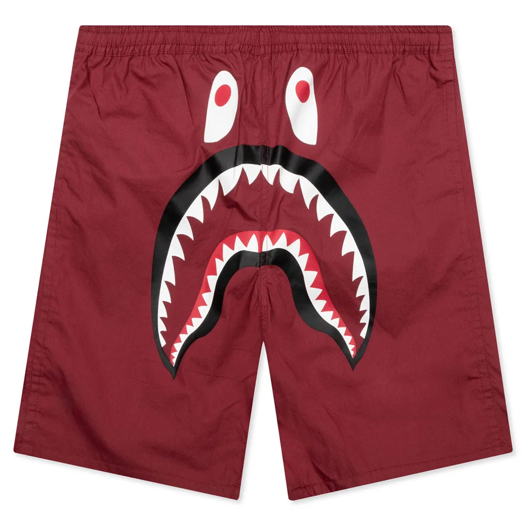 Color Camo Shark Reversible Shorts - Red