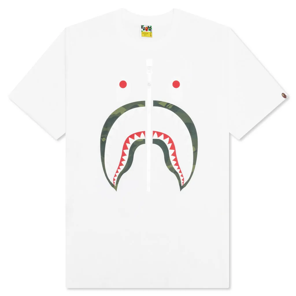 Color Camo Shark Tee - White/Green