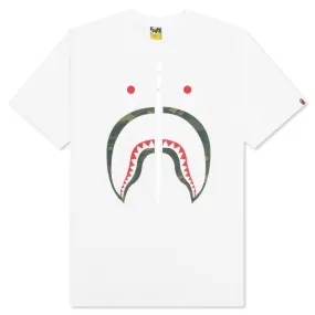 Color Camo Shark Tee - White/Green