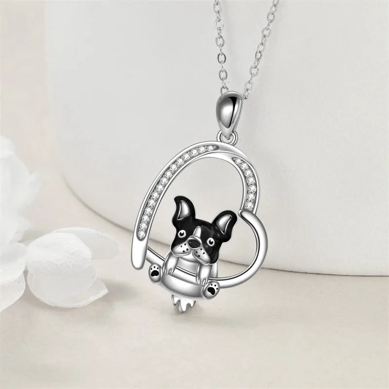 Corgi/French Bulldog Necklaces Gifts 925 Sterling Silver  Cute Animal Jewelry for Women Sister