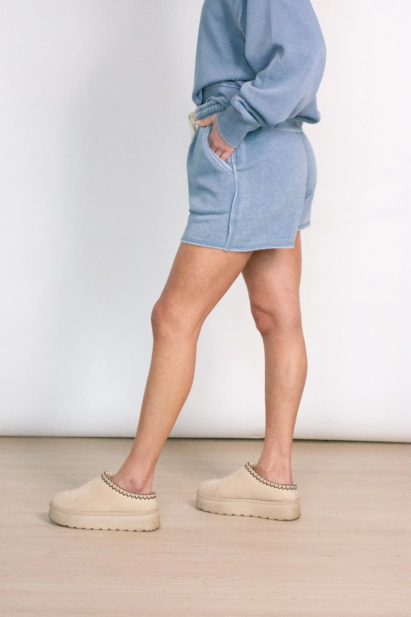 Cozy Forecast Gray Blue Lounge Short