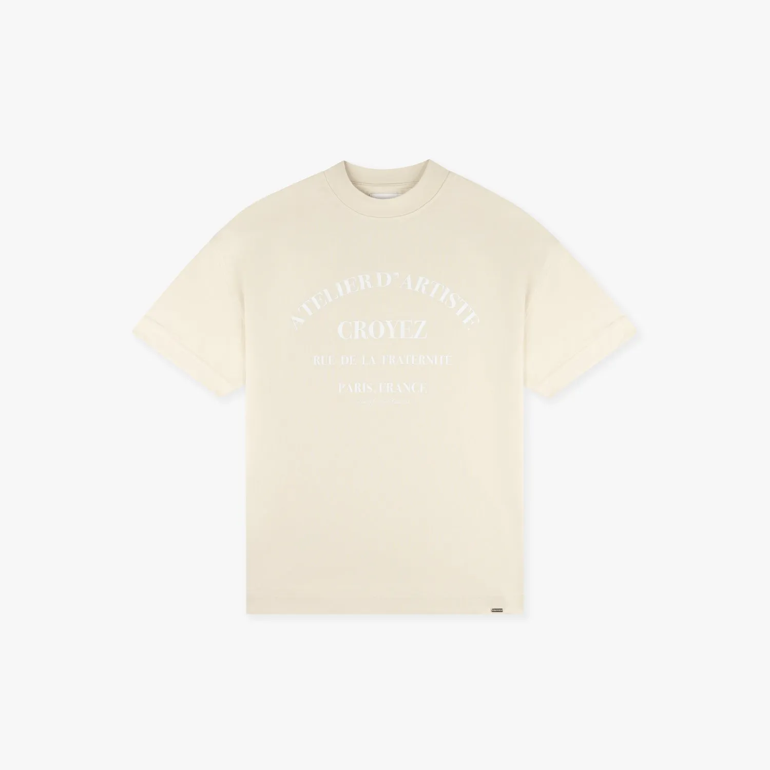 CROYEZ ATELIER T-SHIRT - BEIGE/WHITE