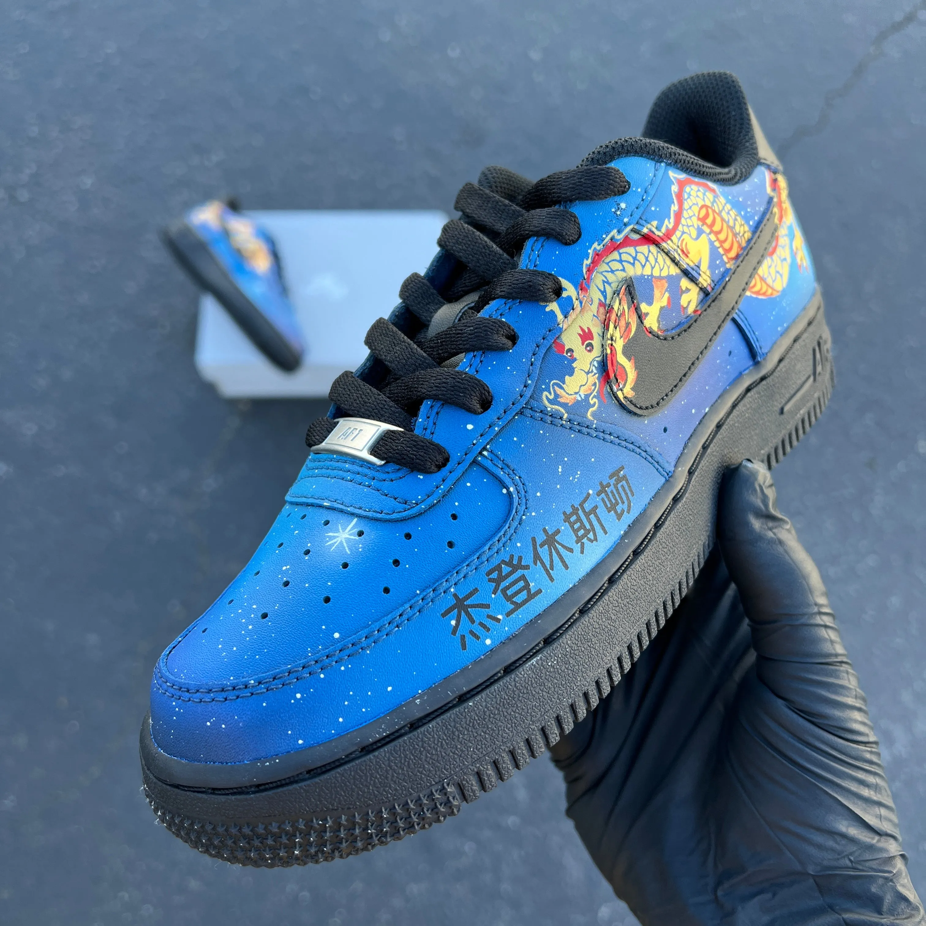 Custom Hand Painted Galaxy Horoscope Pisces Sign Nike Air Force 1