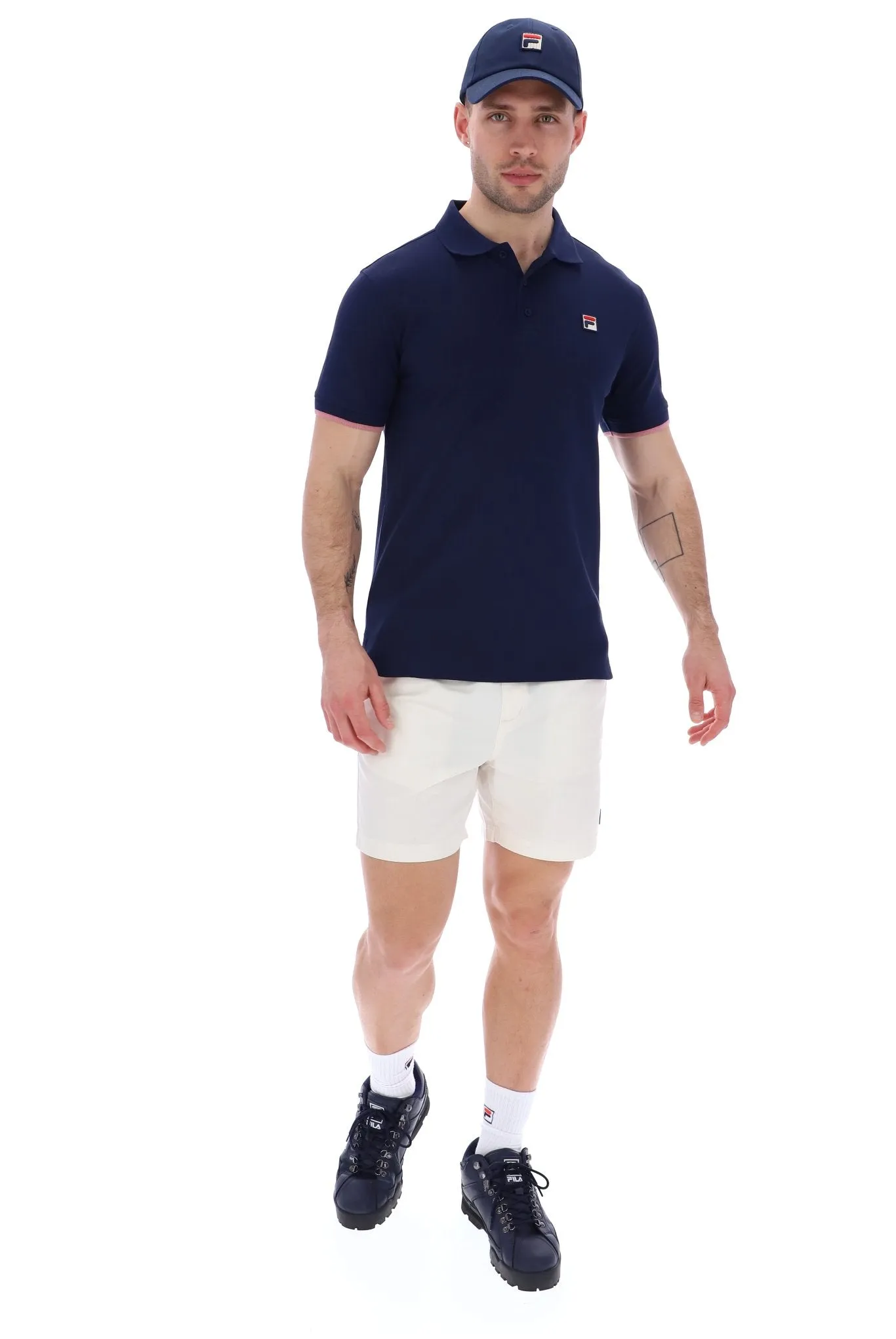 Custom Two Button Tipped Rib Basic Polo