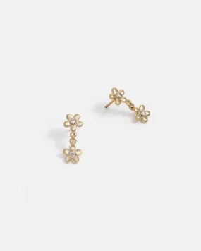 Daisy Earrings in Yellow Gold with lab grown Diamonds