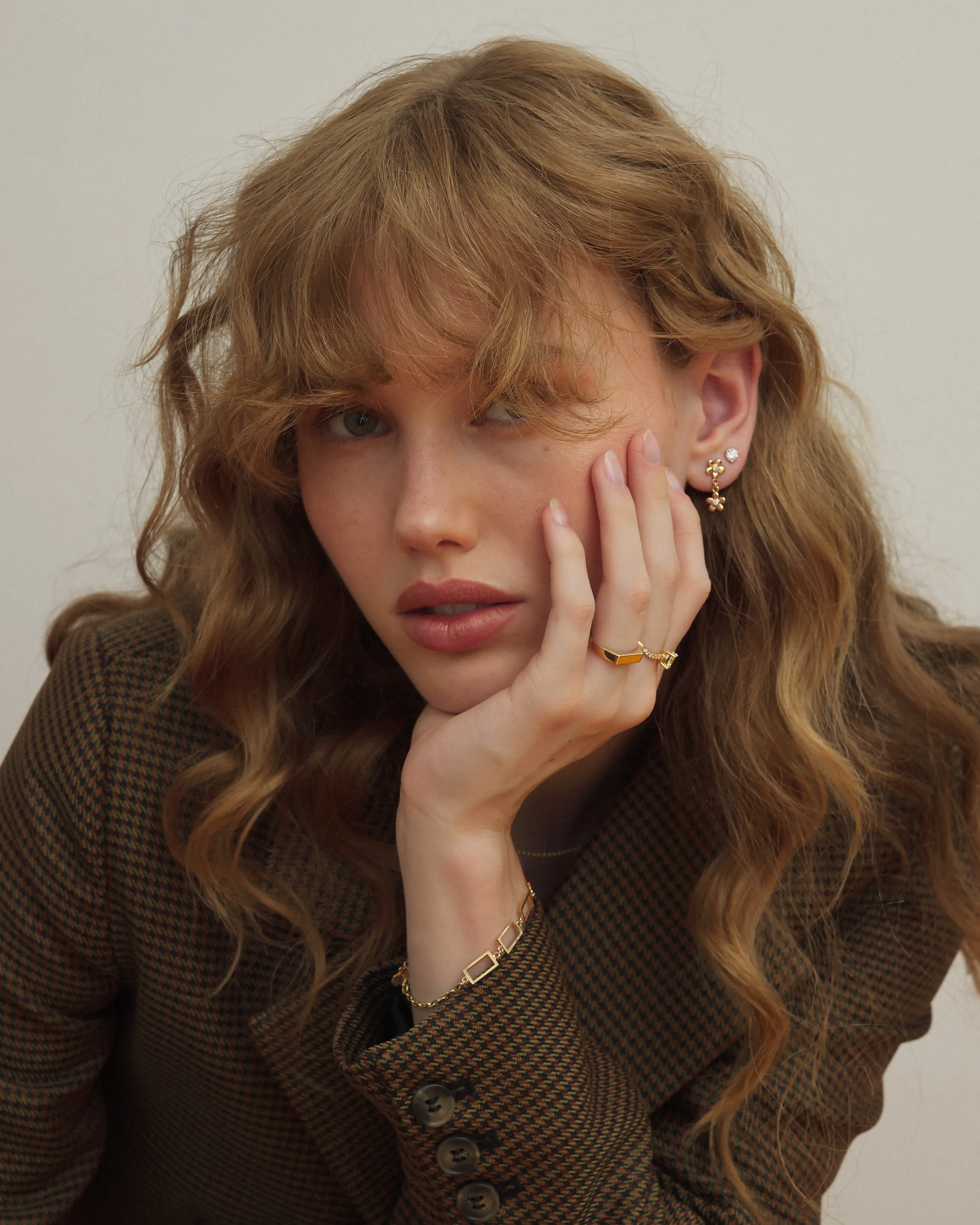 Daisy Earrings in Yellow Gold with lab grown Diamonds