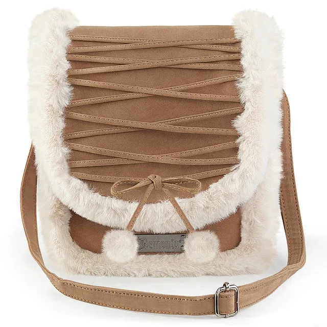 Demonia HB-663 Faux Fur Crossbody Bag