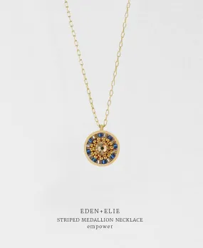 EDEN   ELIE Striped Medallion necklace - Empower