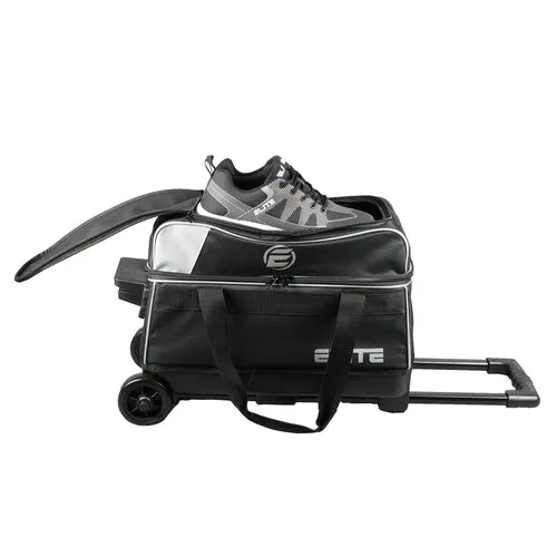 Elite Basic Double Roller Charcoal Bowling Bag