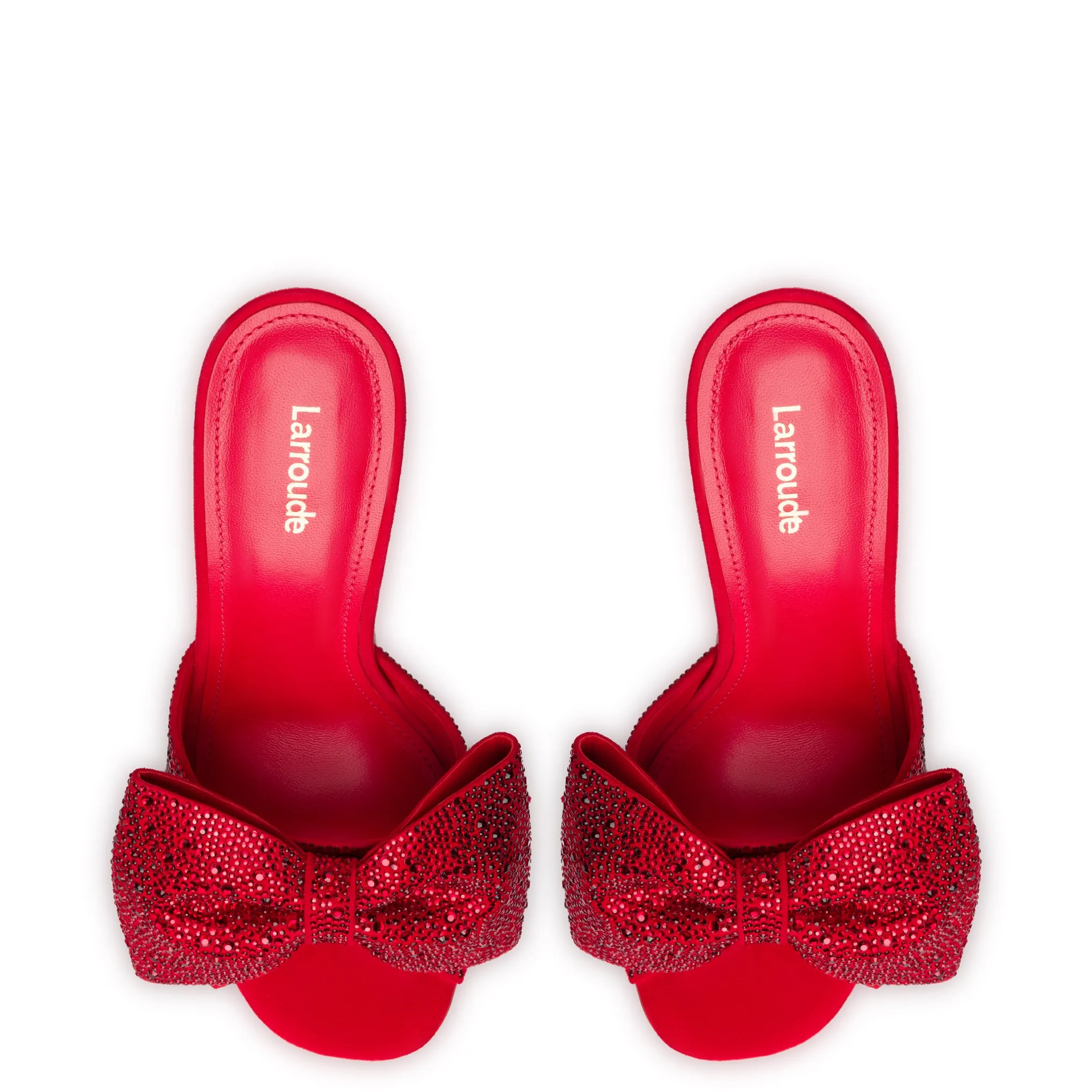 Elle Mule Crystal In Scarlet Suede