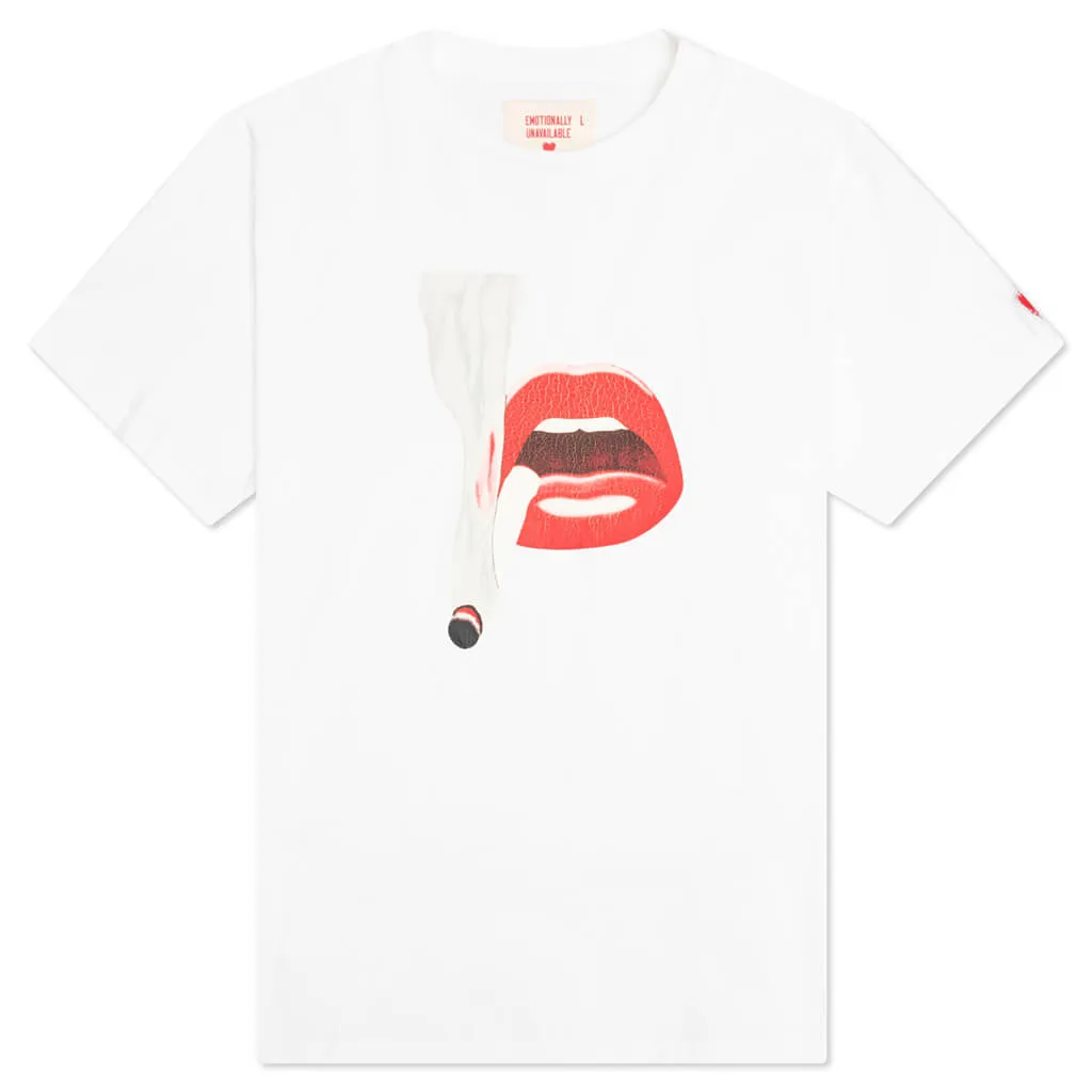 Emotionally Unavailable x Tom Wesselmann Smoking Lips Tee - White