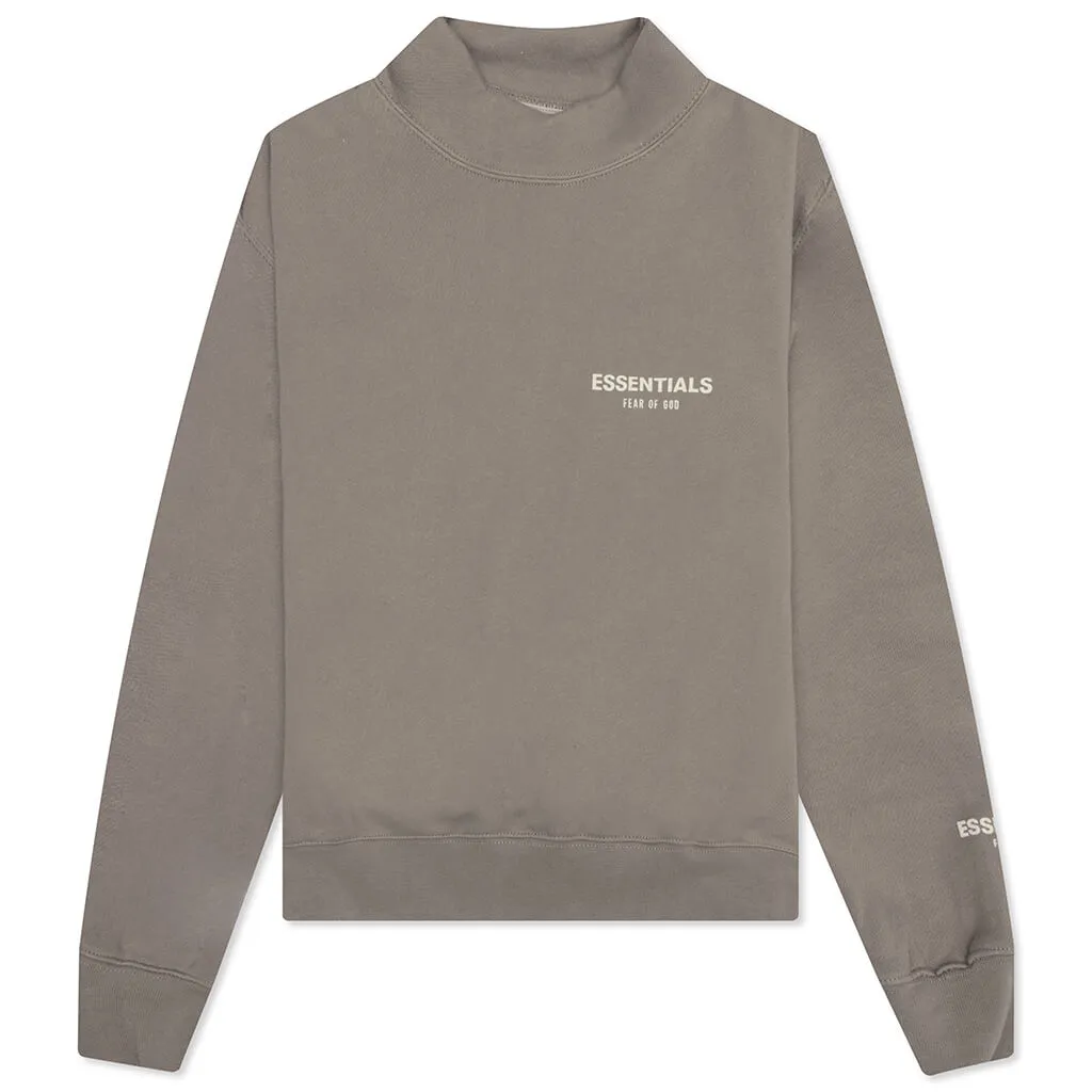 Essentials Kid's Mockneck - Desert Taupe