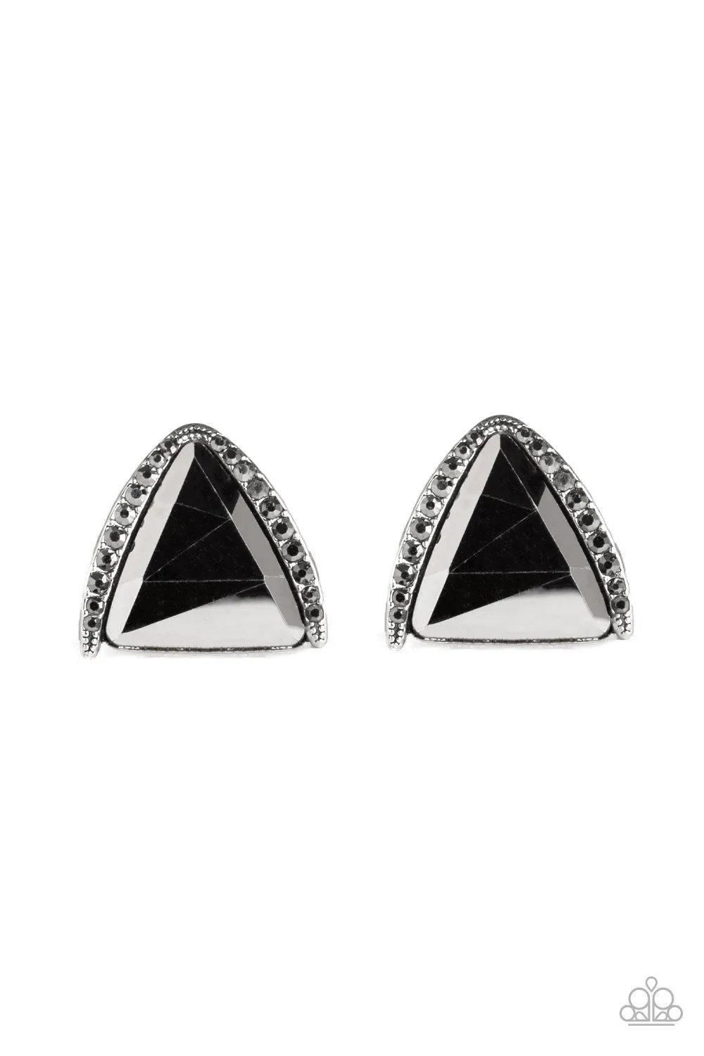 Exalted Elegance Silver Post Earrings - Paparazzi Accessories