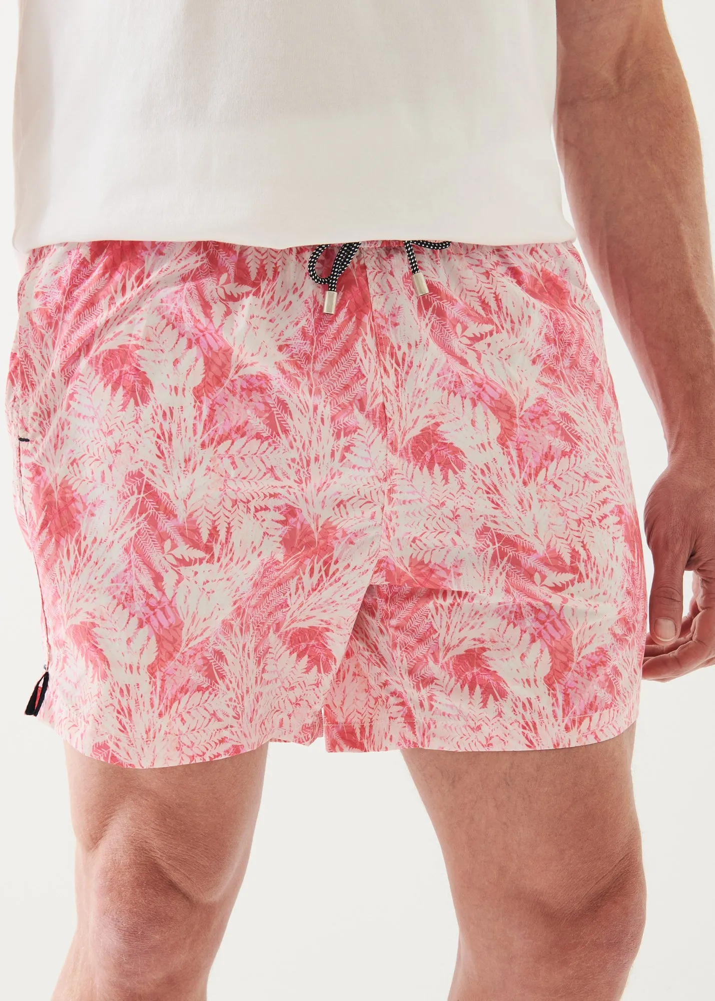 FADED LEAF PRINT SWIM SHORT