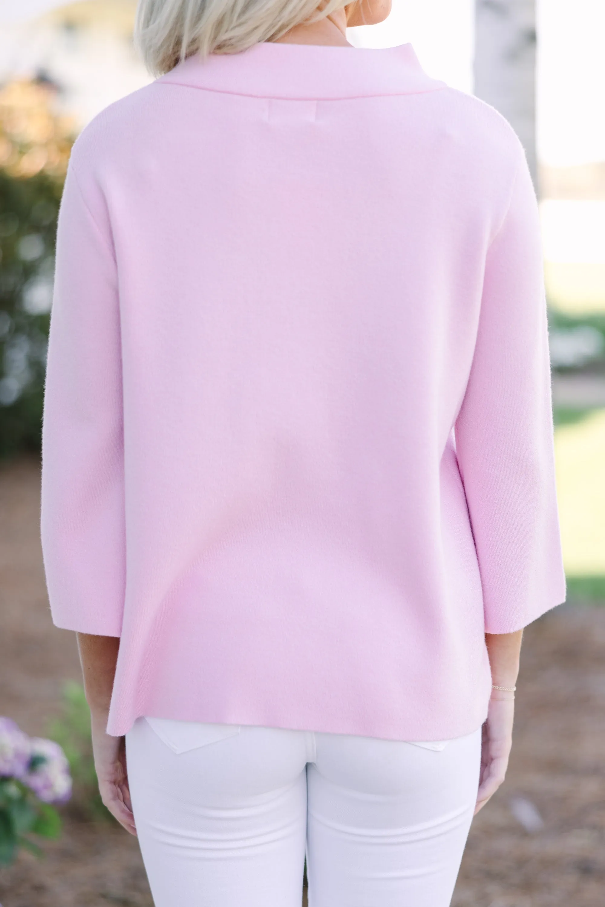 Fate: Feeling Fine Baby Pink Mock Neck Sweater