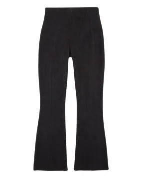 Faye Cropped Pant (Black Vegan Suede)