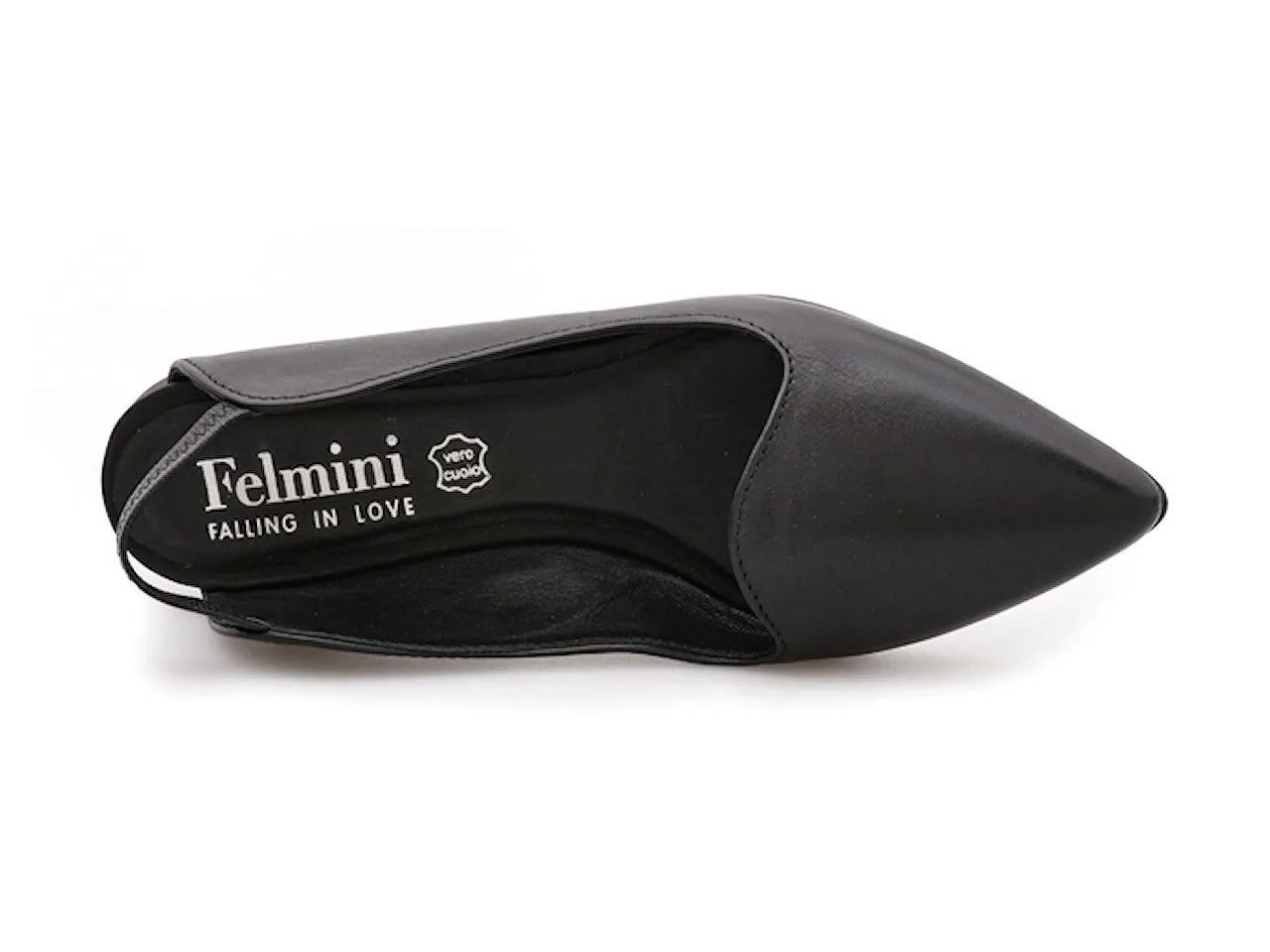 Felmini ballerine slingback in pelle liscia