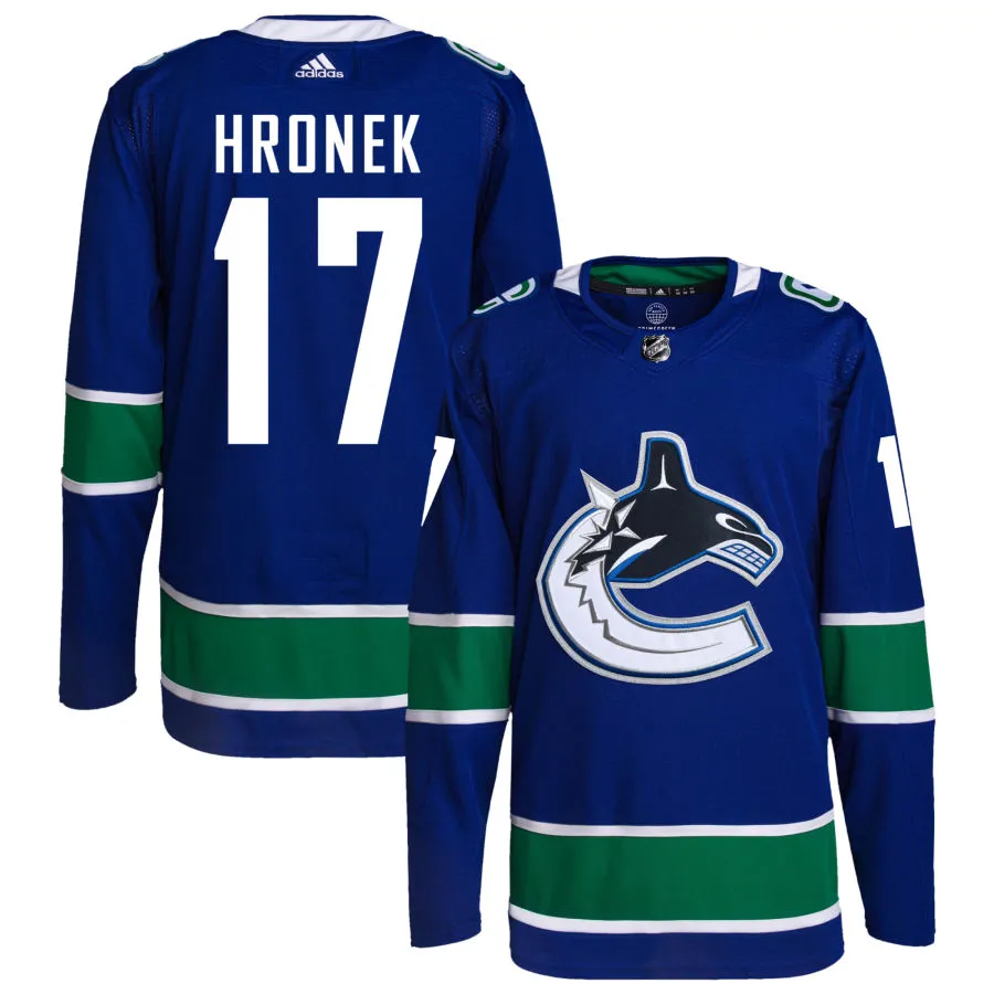 Filip Hronek Vancouver Canucks adidas Home Primegreen Authentic Pro Jersey - Royal