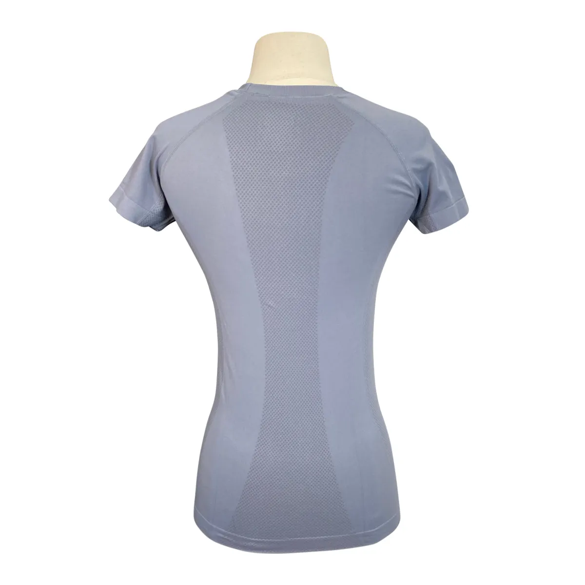 FitEq Short Sleeve Seamless Schooling Top in Slate Blue - Women's Large