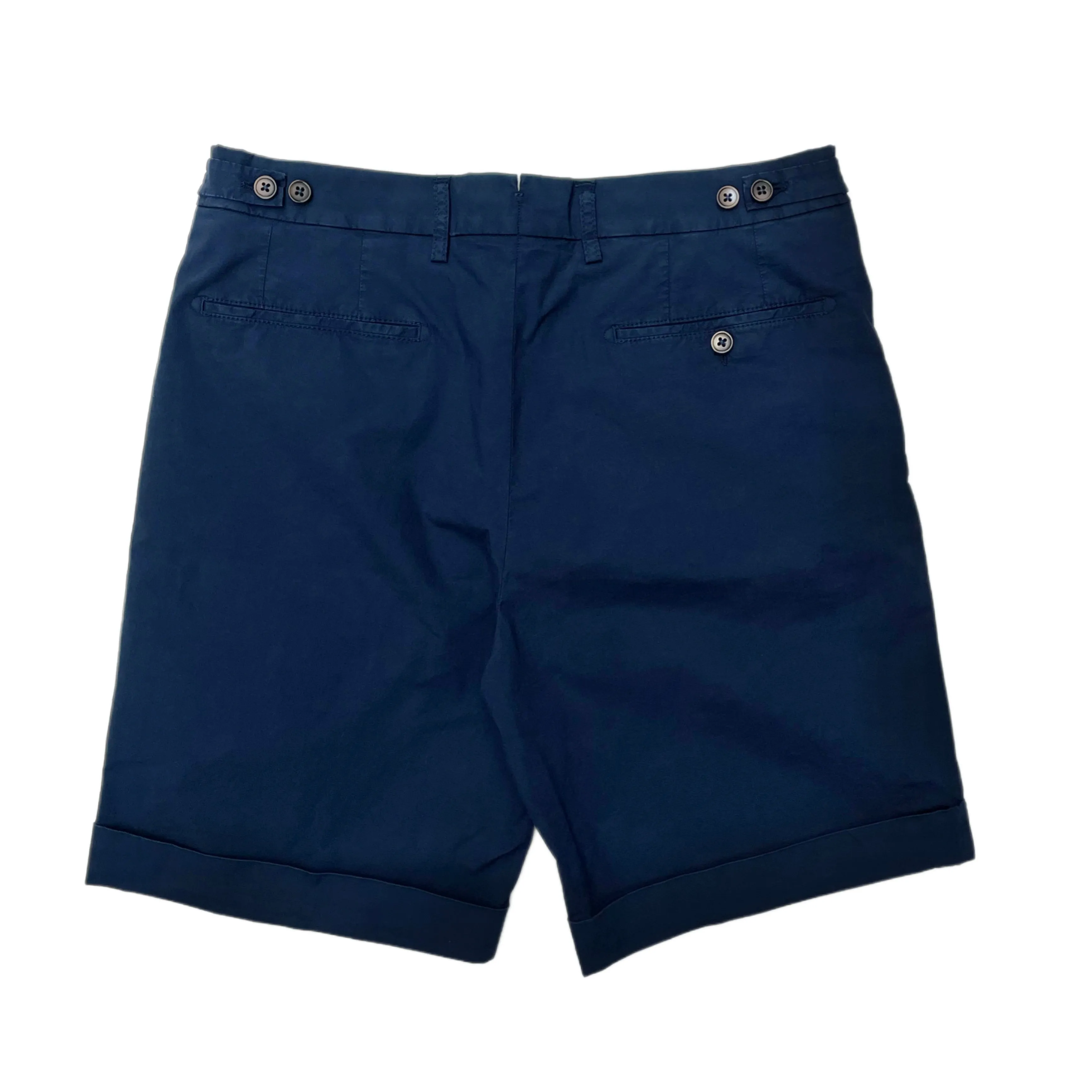 FRESH Cotton One-Pleat Shorts In Navy