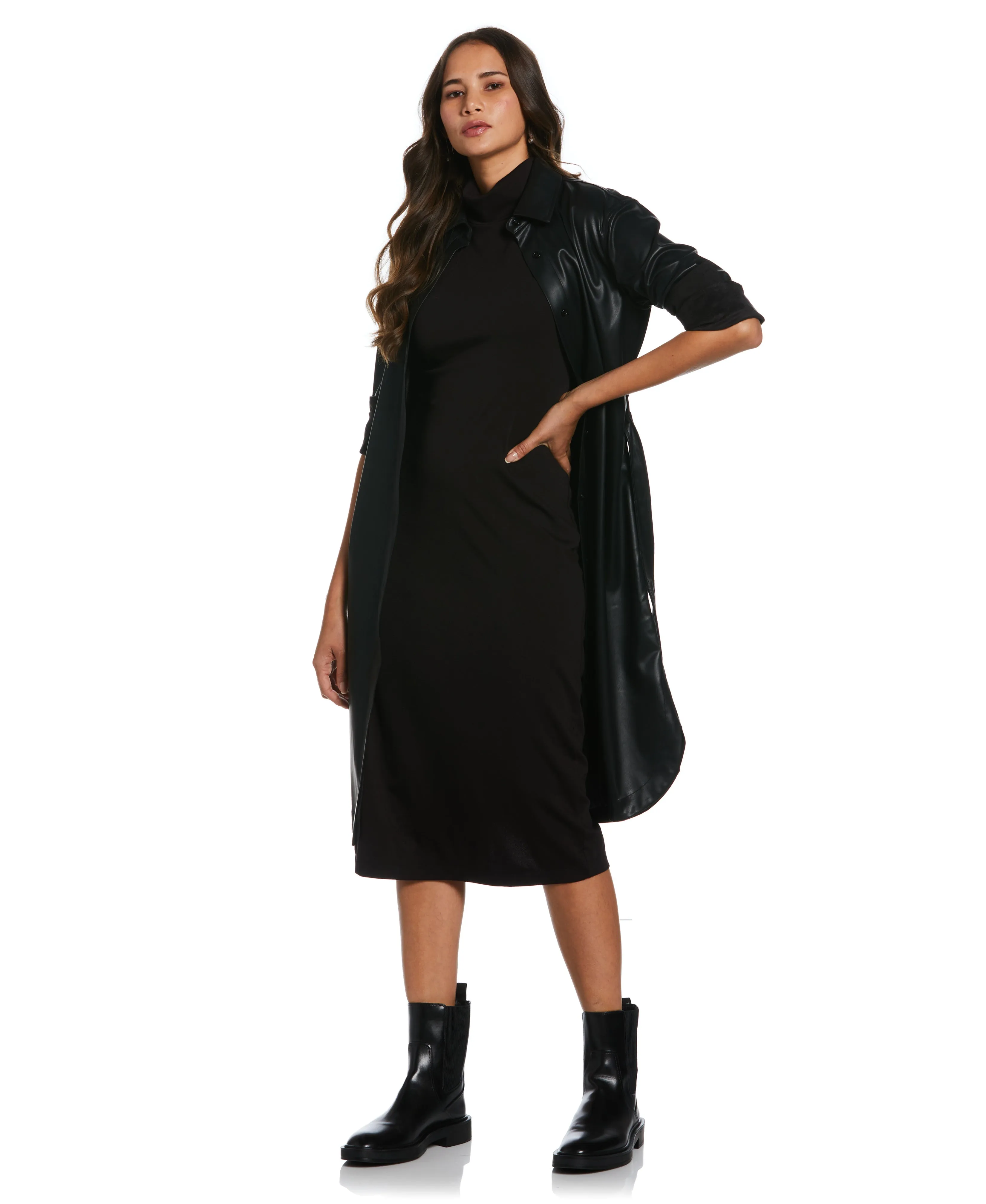 Funnel Neck Dress