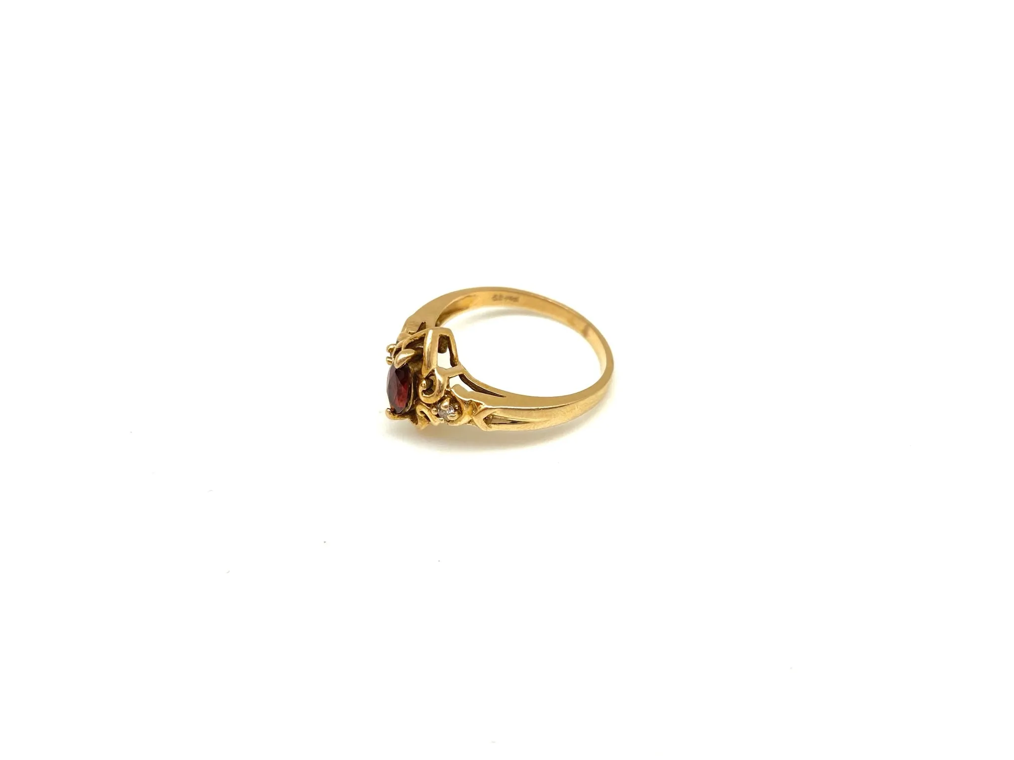 Garnet Diamond Antique Ring, 14k (6)