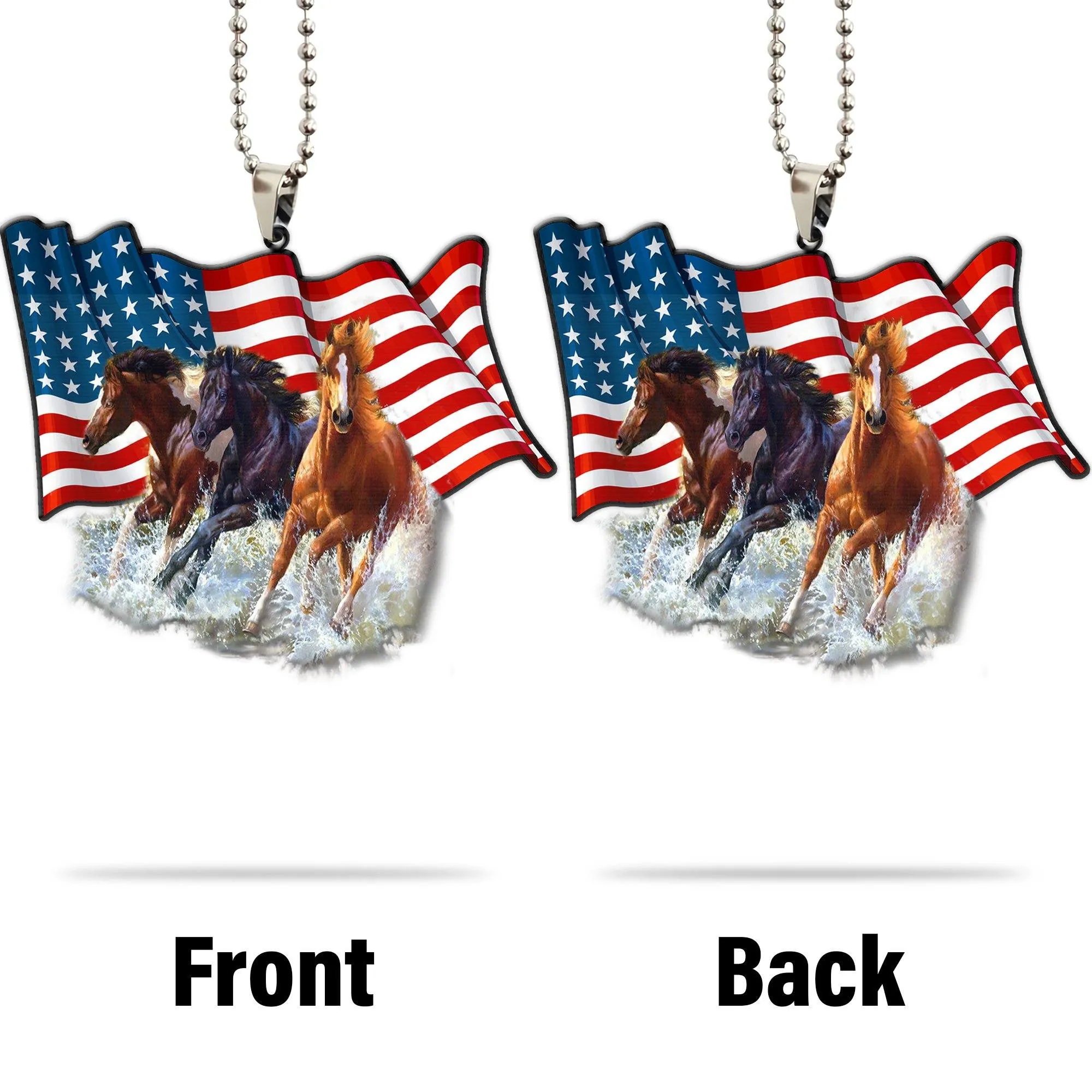 Gearhuman 3D Horse American Pride Custom Car Hanging