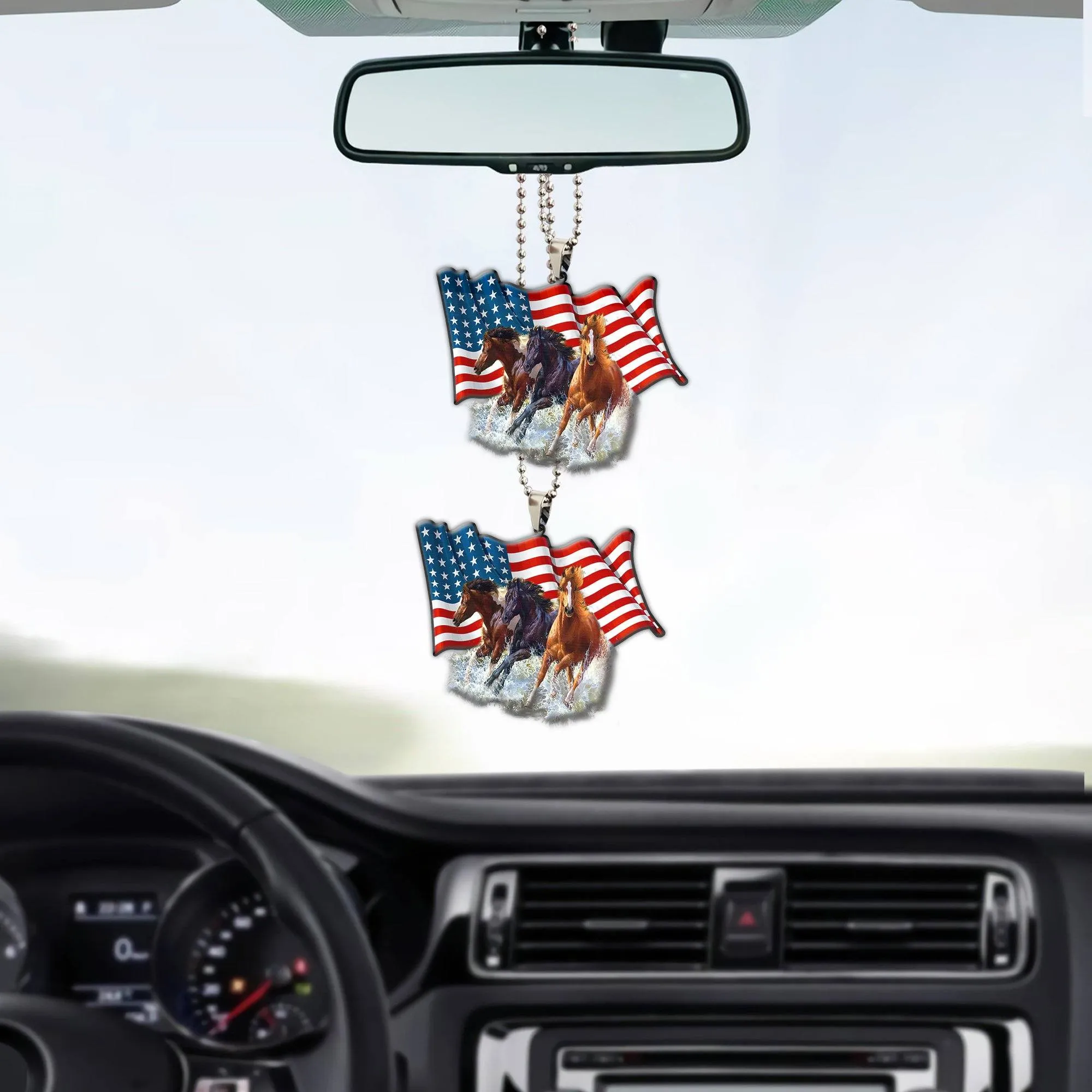 Gearhuman 3D Horse American Pride Custom Car Hanging