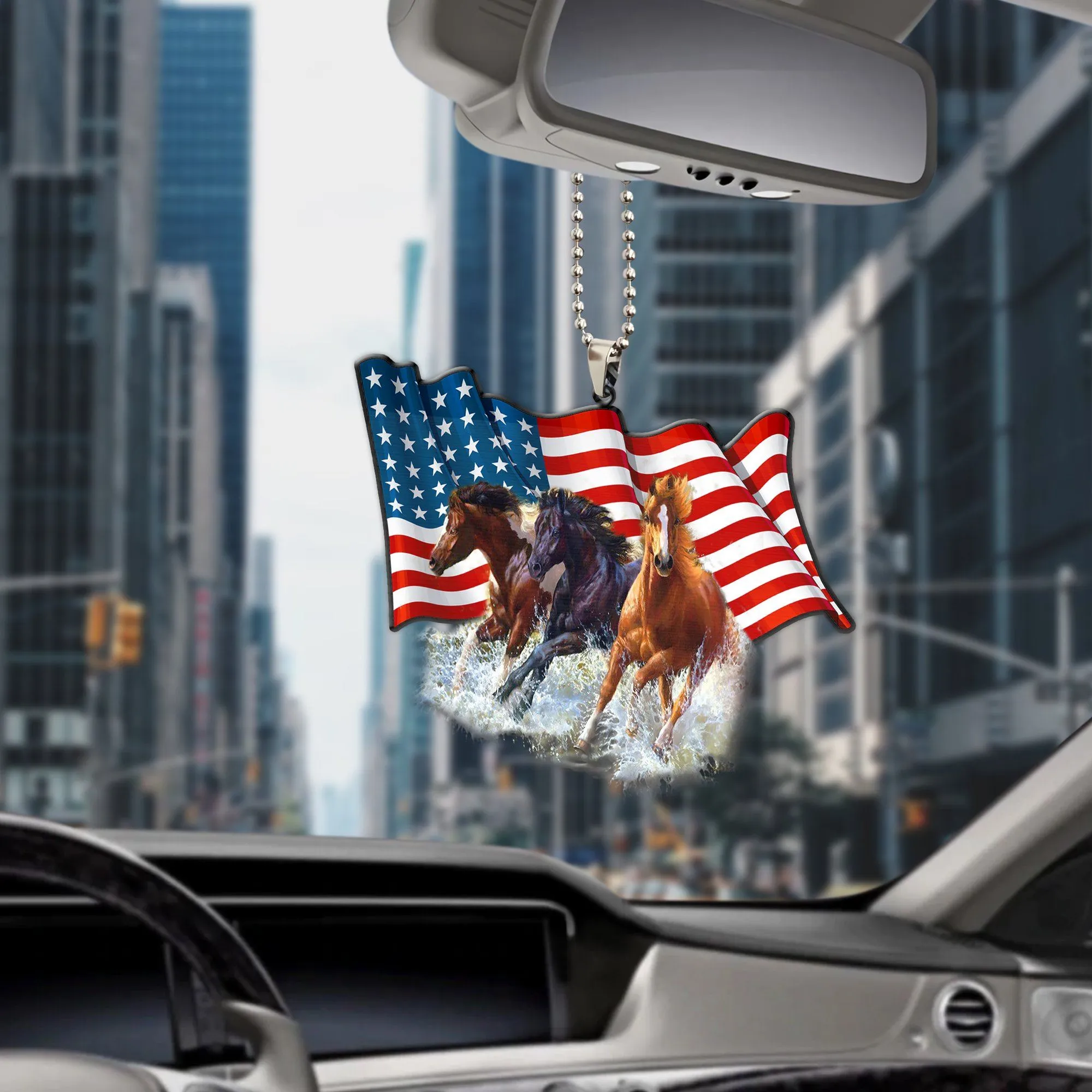 Gearhuman 3D Horse American Pride Custom Car Hanging