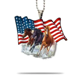 Gearhuman 3D Horse American Pride Custom Car Hanging