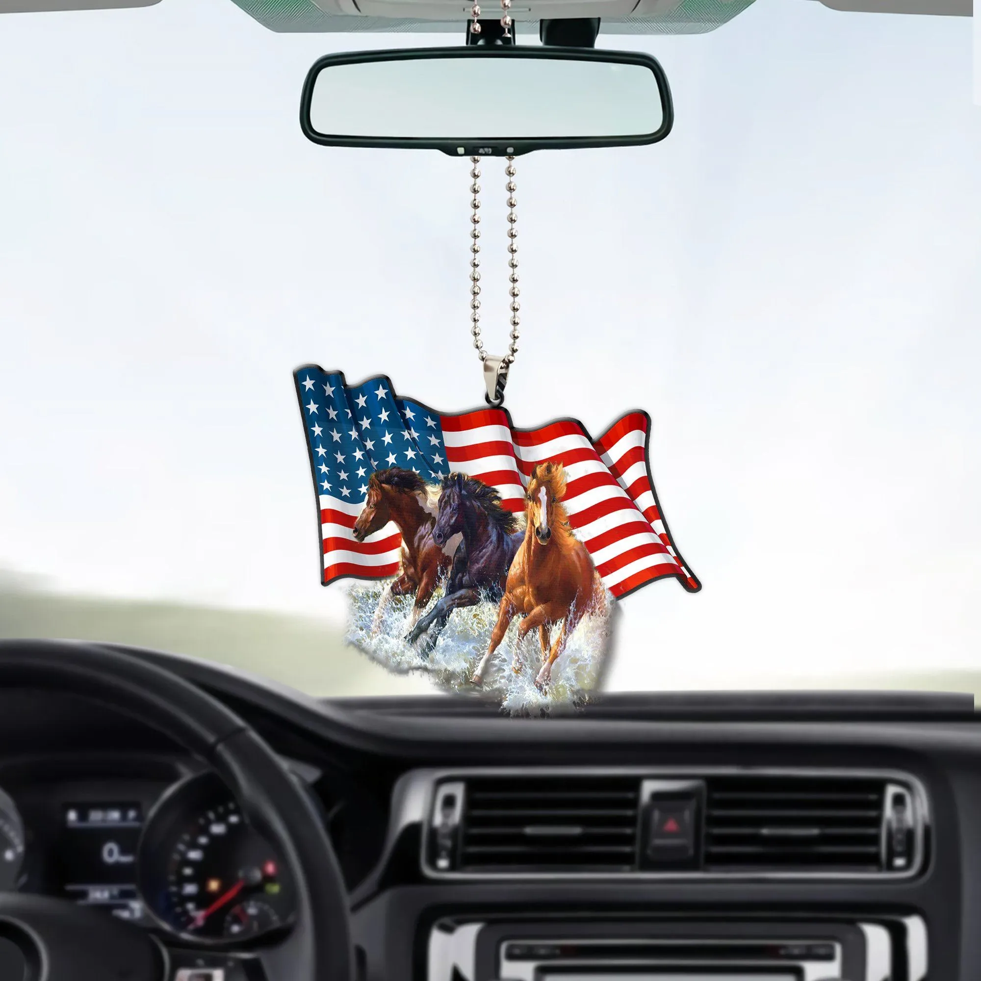 Gearhuman 3D Horse American Pride Custom Car Hanging