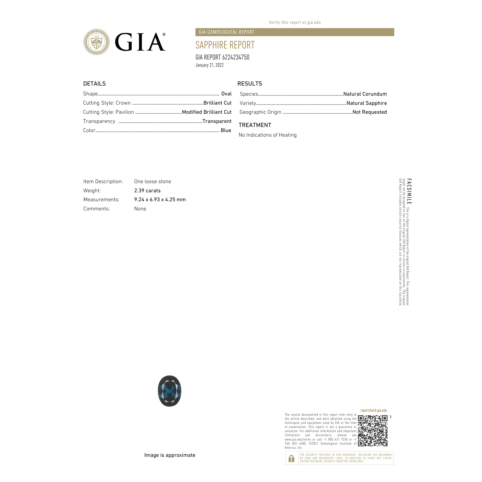 GIA Certified 2.39ct Deep Teal Blue Queensland Sapphire Maria Luxe Ring, Platinum (One of a kind)