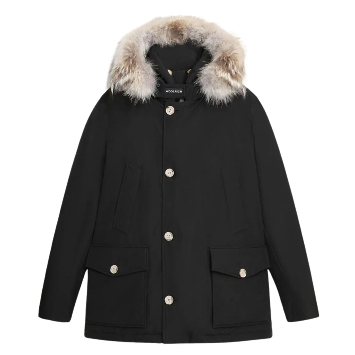 Giubbino Woolrich Arctic Detachable Fur Anorak Nero