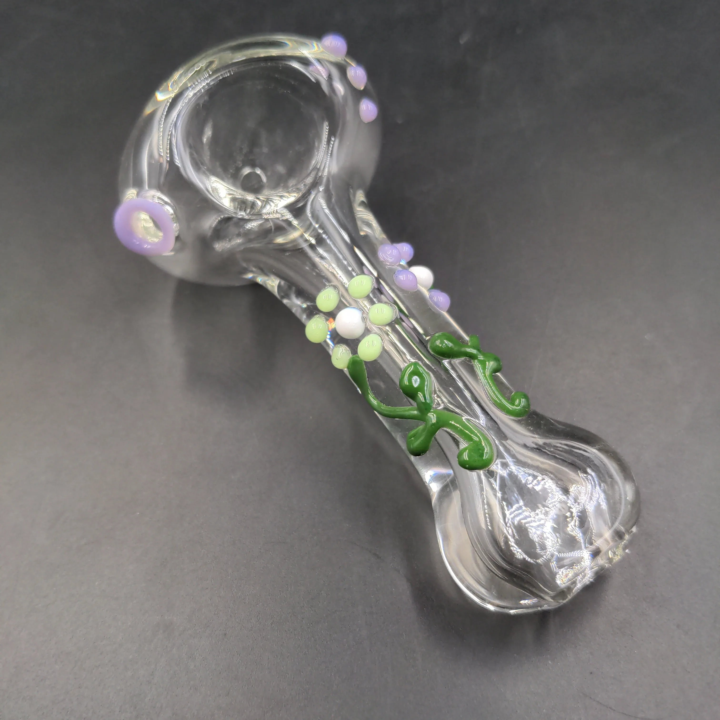 Glass Hand Pipe - Flower Art