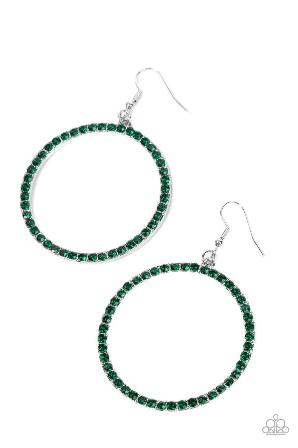 Head-Turning Halo - Green Paparazzi Earrings