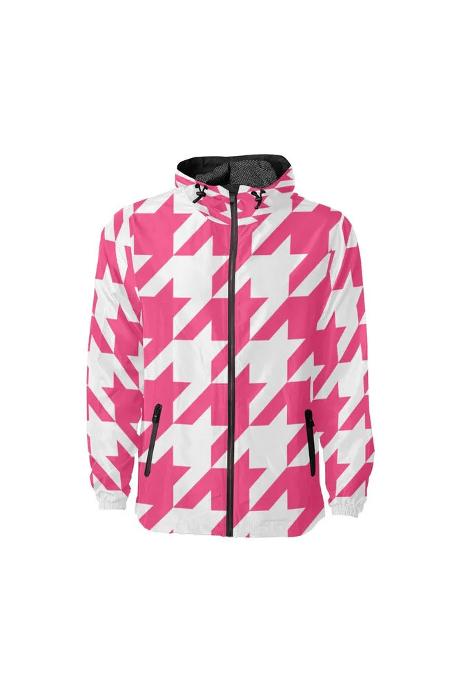 Houndstooth All Over Print Windbreaker for Men