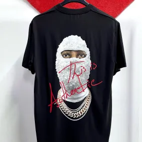 IH NOM UH NIT Paris Mask Authentic Back Print Tee Black NUS23231