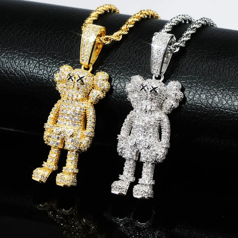 KAWS ICED Pendant w/ Chain