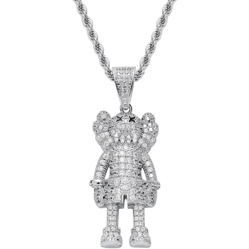 KAWS ICED Pendant w/ Chain