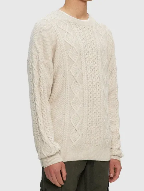 KUWALLA Unisex Cable Knit Sweater